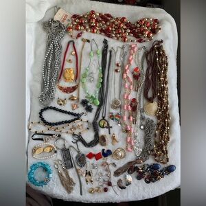 48 Piece Vintage & Designer Jewelry Lot – Daisy, Avon, Trifari, Maximal Art